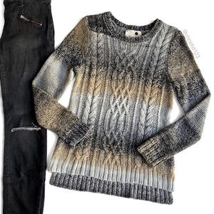 Kensie Ombre Cable Knit Sweater